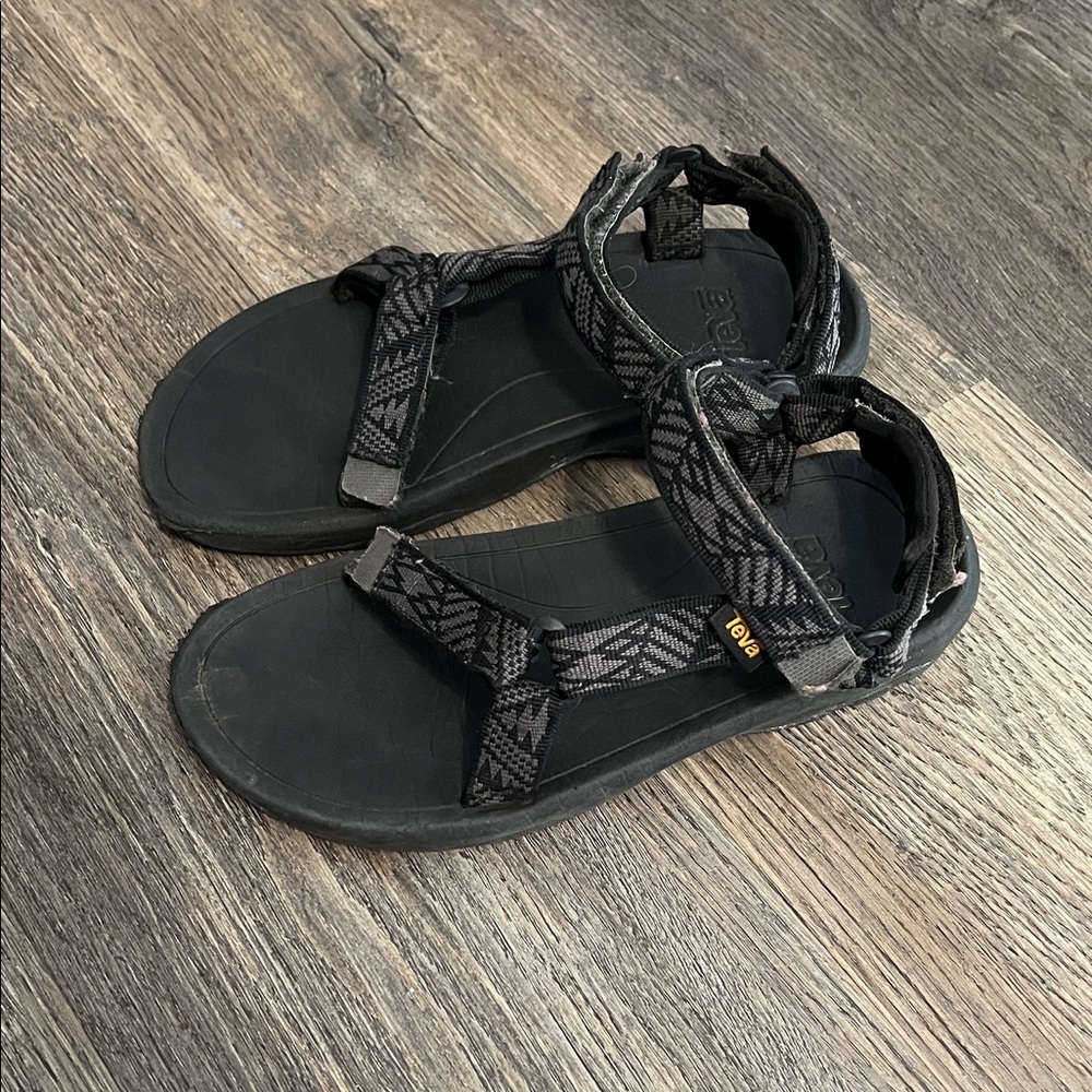 Teva Black and Gray Strapped Sandals Size 7